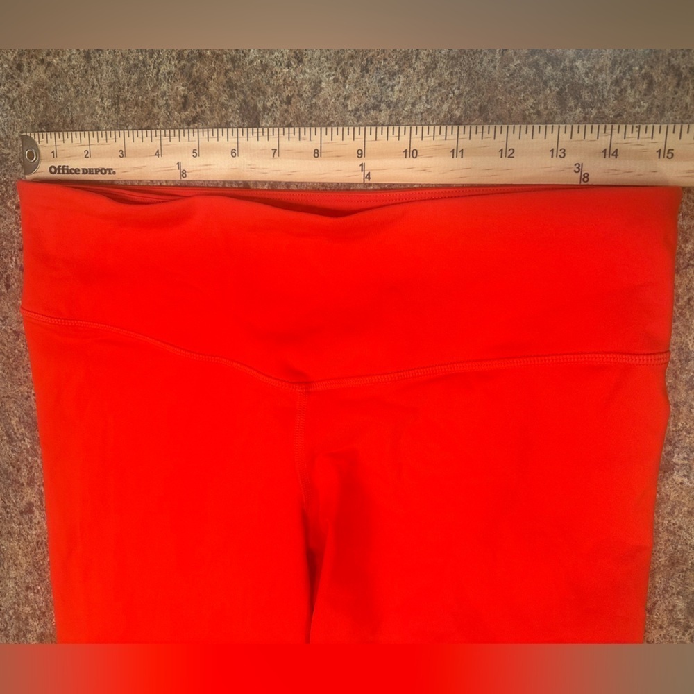 JoyLab Colorblock Leggings Size Large Red Orange Pink Flat Waistband Stretch - Picture 10 of 12